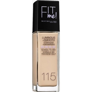 Maybelline Fit Me Luminous + Smooth SPF18 Foundation tekutý make-up pro sjednocenou a rozjasněnou pleť 115 Ivory 30 ml
