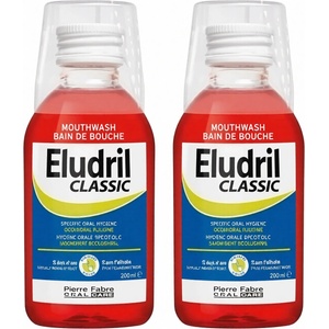 Eludril Комплект Classic - Вода за уста при кървящи венци, 2 х 200 ml