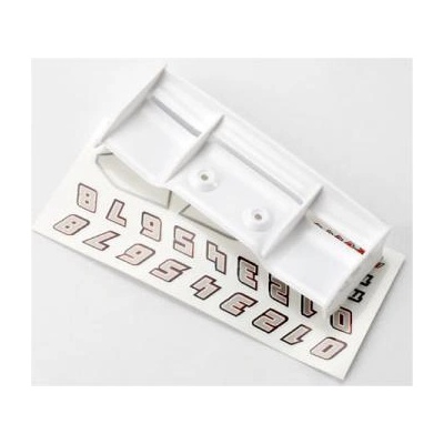 Traxxas крило бяло, стикери: E-Revo 1: 16