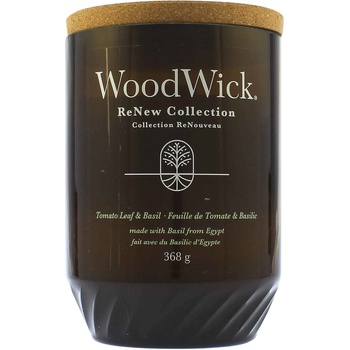 WoodWick ReNew Tomato Leaf & Basil голяма свещ 368 гр