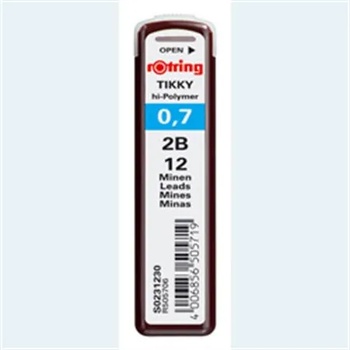 rOtring Графитна сърцевина, 2B, 0, 7 mm, ROTRING S0231230 (S0231230)