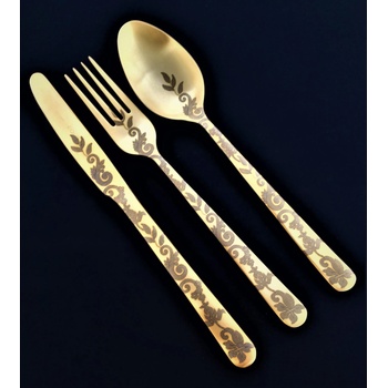Image 1 of Herdmar Комплект прибори за хранене oslo № 9" - 36 части - позлатени, гравирани (-082-3036-0517-190-3617)