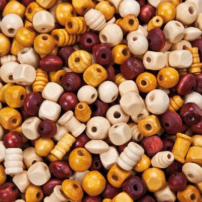 Дървени мъниста натурални 500 g (228-200108)