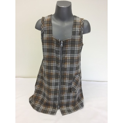 Drahstyl šatová sukně kostičkovaná šedá