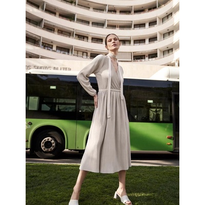 Moodo Бежова дамска рокля MOODO Moodo | Bezhov | ЖЕНИ | XS