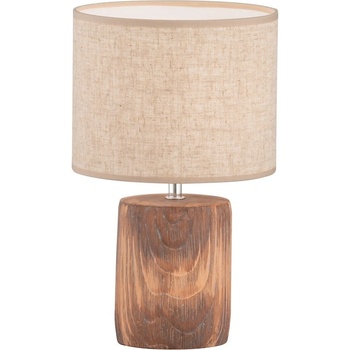 Fischer & Honsel Кафява и бежова бетонна настолна лампа с текстилен абажур (височина 35 cm) Malik - Fischer & Honsel (50586)