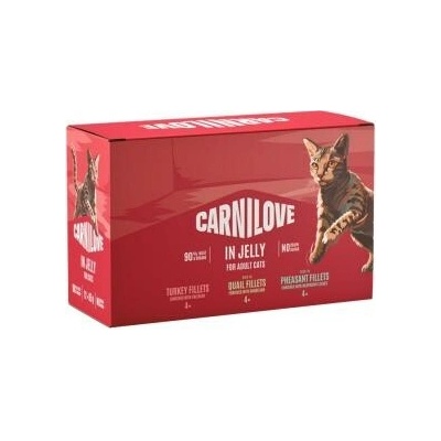 4 x Carnilove Cat Pouch Jelly Multipack 12x85 g