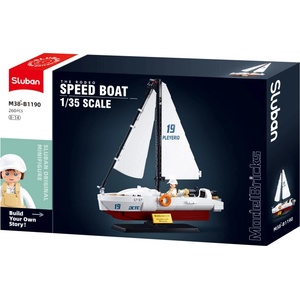 Sluban Конструктор Sluban Model Bricks - Скоростна лодка, 260 части (M38-B1190)