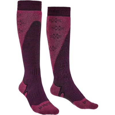 Bridgedale ski Midweight Plus merino Endurance Over Calf W plum/berry – Hledejceny.cz