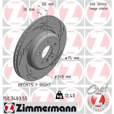 Brzdový kotúč (cena za 1ks) ZIMMERMANN 150.3483.55