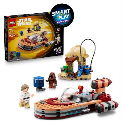 Star Wars 75420 SMART Play: Luke's Landspeeder - Compatible interactive toy including SMART tag and Luke Skywalker minifigure - gift idea for boys, girls and adult fans aged 6 and over