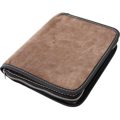 Obal na knihu se zipem XL D32 Hnědý semiš
