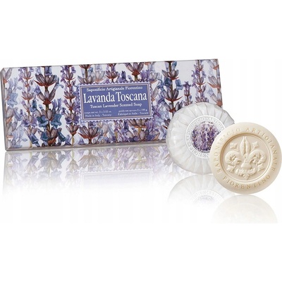 Saponificio Artigianale Fiorentino toskánska levanduľa prírodné rastlinné tuhé mydlo 3 x 100 g