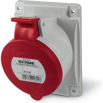 Image 1 of SCAME Промишлен контакт 3P+Е 32A 380V IP54 серия Optima панелен монтаж (SC26-413.3266)