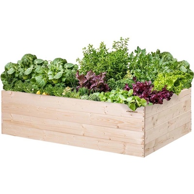 Atmowood Dřevěný vyvýšený záhon 140 x 80 x 40 cm hnědý – Hledejceny.cz