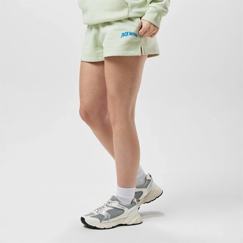 Image 1 of Jack Wills Поларени къси панталони Jack Wills Women's Graphic Fleece Jogger Shorts - Seaglass
