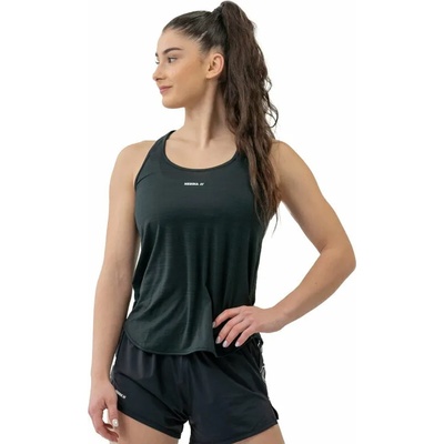 Nebbia FIT Activewear Tank Top Airy with Reflective Logo Black M Фитнес тениска