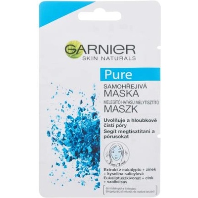 Garnier Skin Naturals Pure Self-Heating Mask самозатопляща се почистваща маска 12 ml за жени