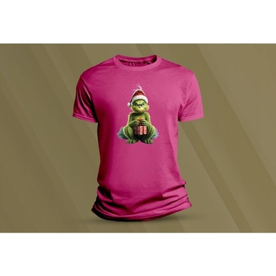 Sandratex dětské bavlněné tričko Grinch 3. Fuchsia