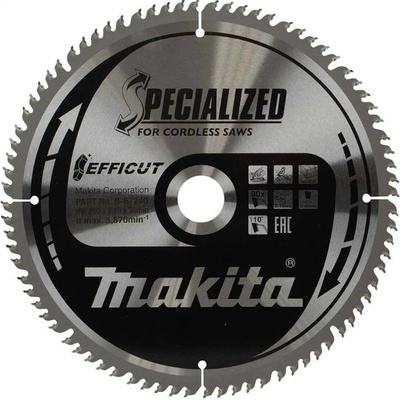 MAKITA B-67240 Efficut Kotúč pílový D 260 x 30 mm na drevo MDF laminát TCT 80 zubov 2.15 mm