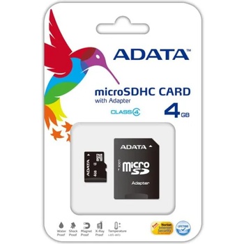 ADATA microSDHC 4GB Class 4 AUSDH4GCL4-RA2