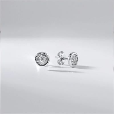 Lillian Vassago Peckové náušnice v bílém zlatě s diamanty LLV59-DER053W