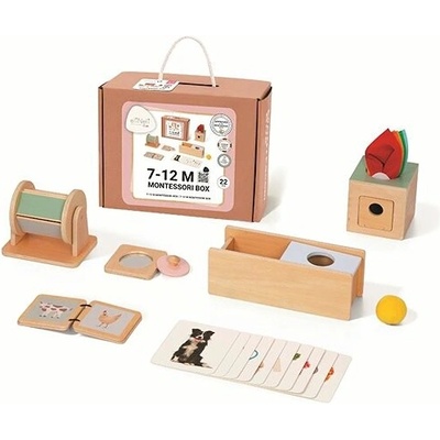 eliNeli Sada montessori hraček pro miminka 7 až 12 měsíců edukativní box – Sleviste.cz