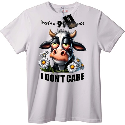 NOONEBRAND Тениска Не Ме Интересува Крава - L, Black