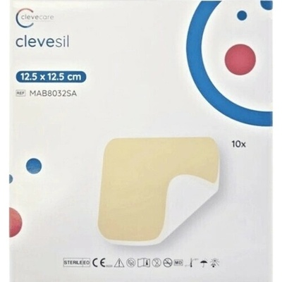 Zhende Medical Co., Ltd. clevesil 12,5 x 12,5 cm, pěnový obvaz se silikonovým rozhra