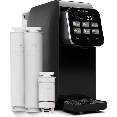 Klarstein AquaLine 3L, пречиствател на вода, 5-степенна филтрация, обем 3 л, 6 температури на водата, черен (WFT2-AquaLine3LBlack) (WFT2-AquaLine3LBlack)