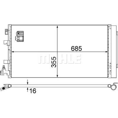 MAHLE Kondenzátor, klimatizace AC630000S