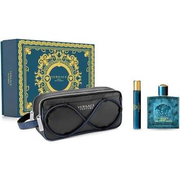 Versace Eros Eau De Parfum Подаръчен комплект за мъже Размер EDP 100 ml + EDP 10 ml + несесер