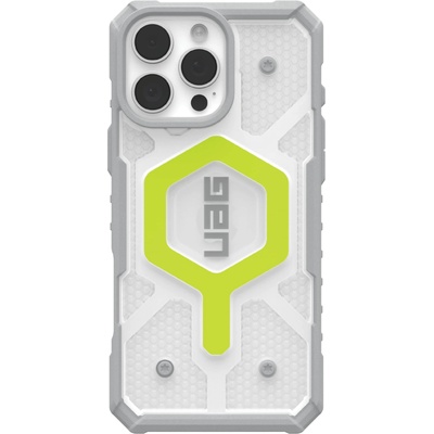 Urban Armor Gear Калъф UAG - Pathfinder Clear MagSafe, iPhone 16 Pro Max, Active Neon (840283914751)