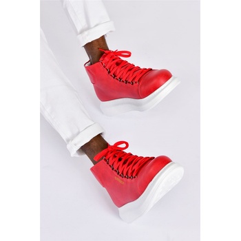 Chekich Унисекс боти с връзки CH258 - Червени #365599 (365599_Червен)