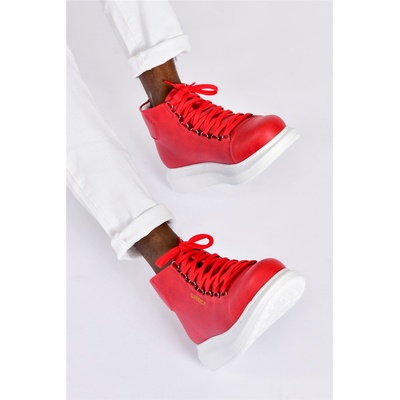 Chekich Унисекс боти с връзки CH258 - Червени #365599 (365599_Червен)