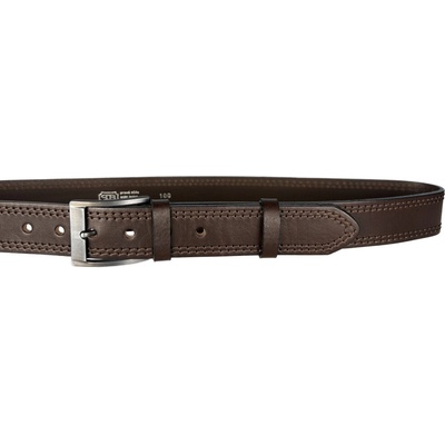 Penny Belts Kožený opasek F7-2-40 tmavě hnědý