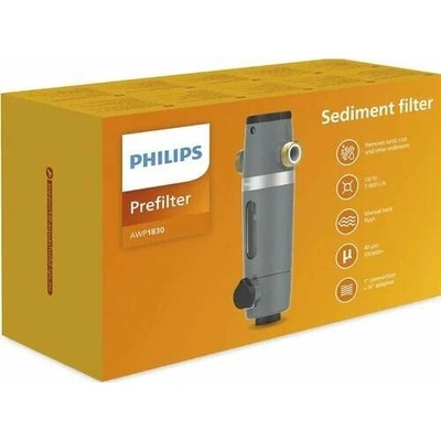 Philips filtr AWP1830 s manuálním proplachem a manometrem filtrace 40 mikronů s průtokem 5000 l/h.