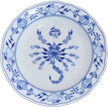 porcelán Dubí tanier Štír zverokruh horoskop 24 cm