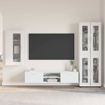 vidaXL Комплект ТВ шкаф FLORIN 3 бр. 150 x 39 x 30 cm Бяло (3397944)