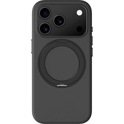 AMAZINGTHING Силиконов (TPU) калъф с MagSafe за iPhone 17 Pro Max - AmazingThing Cloudie MagSpin Magnetic Soft Silicone Case (черен) (IP176.9PCBK)