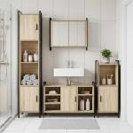 vidaXL Комплект шкафове за баня 3 бр. Дъб сонома 40 x 36 x 99, 5 см (3444514)