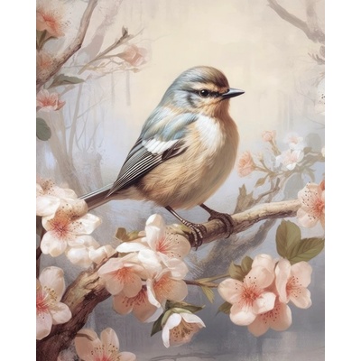 ZUTY Obrazy na stenu - Sýkorka ako strážkyňa jablone Rámovanie: vypnuté plátno na rám, Rozmer: 40x50 cm