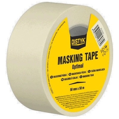 Den Braven Maskovacia krepová páska Diskyk 50 m x 38 mm svetlo žltá B7031DEU