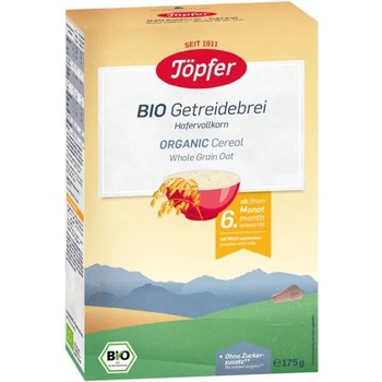 Töpfer Безмлечна био каша Töpfer - Пълнозърнест овес, 175 g (4006303004888)