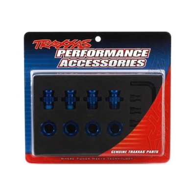 Traxxas алуминиеви главини на колелата 17mm къси сини (4)