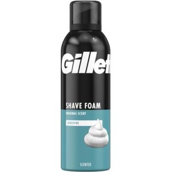 Gillette Shave Foam Original Scent Sensitive пяна за бръснене за чувствителна кожа 200 ml за мъже