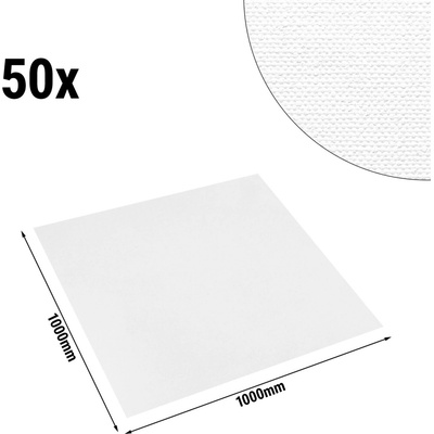 G.Gastro 50 ks Damaškový středový ubrus Porto Diamant 220g/m² Bílý D9783327 100x100cm