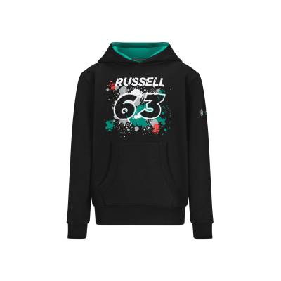 Mercedes AMG Petronas мъжки суитшърт с качулка George 63 sweatshirt black F1 Team 2022 - XXL (18084-104)
