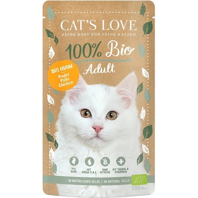 Cat's Love Adult bio kuře 6 x 100 g