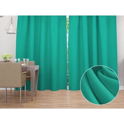 Biante Dekoračný záves Rongo RG-091 Tyrkysovo zelený 140x140 cm